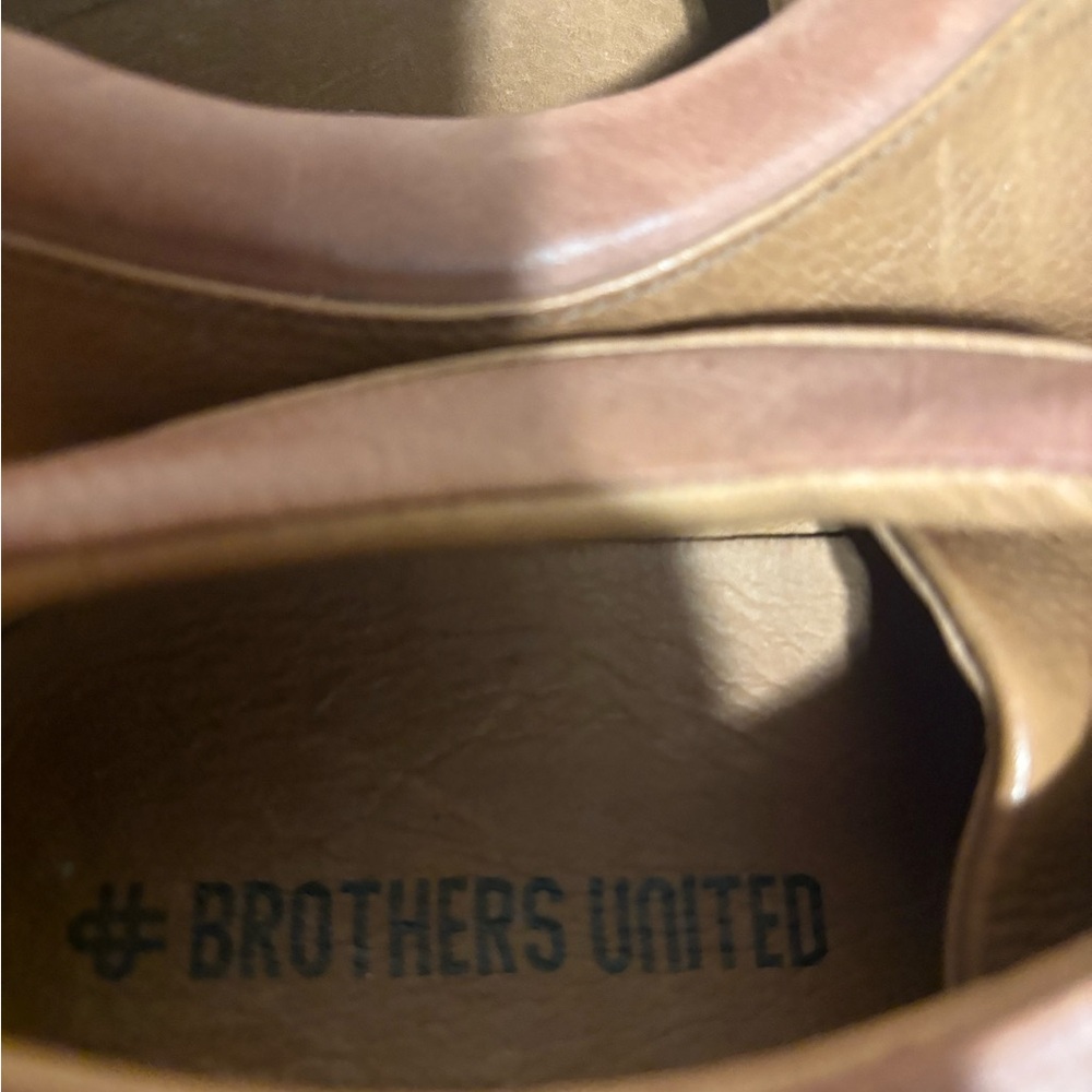 Brothers United Arizona Men's Casual Shoes Size 12 M, Brown Leather Sneakers - Picture 7 of 8